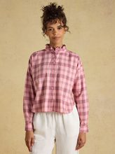 Load image into Gallery viewer, JOULES<BR>
Frilled Check Shirt<BR>
Pink<BR>