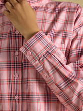 Load image into Gallery viewer, JOULES<BR>
Frilled Check Shirt<BR>
Pink<BR>