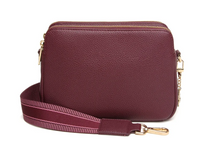 Load image into Gallery viewer, ALICE WHEELER<BR>
Dual Zip Crossbody Bag<BR>
Berry<BR>