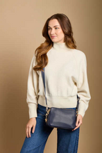 Load image into Gallery viewer, ALICE WHEELER<BR>
Dual Zip Crossbody Bag<BR>
Navy<BR>