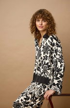 Load image into Gallery viewer, FRANSA<BR>
Lotti Blouse<BR>
Black/Cream<BR>