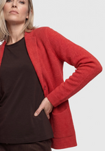 Load image into Gallery viewer, OLSEN<BR>
Sweater Knit Blazer Cardigan<BR>
Red<BR>