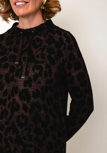 Load image into Gallery viewer, OLSEN<BR>
High Neck Dress<BR>
Brown<BR>
