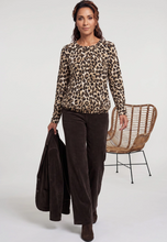 Load image into Gallery viewer, OLSEN<BR>
Leopard T Shirt<BR>
Brown<BR>