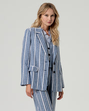 Load image into Gallery viewer, SURKANA <BR>
Sora Striped Blazer <BR>
Blue & White <BR>