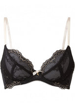 Load image into Gallery viewer, GOSSARD <BR>
Superboost Lace, Wired, Non Padded Plunge Bra <BR>
Black/Ivory Rose <BR>