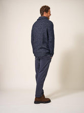 Load image into Gallery viewer, WHITE STUFF &lt;BR&gt;
Twisted Cable, Shawl Collared Jumper &lt;BR&gt;
Navy &lt;BR&gt;
