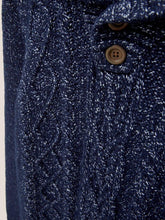 Load image into Gallery viewer, WHITE STUFF &lt;BR&gt;
Twisted Cable, Shawl Collared Jumper &lt;BR&gt;
Navy &lt;BR&gt;

