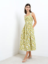 Load image into Gallery viewer, FRENCH CONNECTION <BR>
Barletta Ruched Midi Dress <BR>
Citrus <BR>