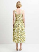 Load image into Gallery viewer, FRENCH CONNECTION <BR>
Barletta Ruched Midi Dress <BR>
Citrus <BR>