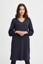 Load image into Gallery viewer, FRANSA<BR>
Blenda Dress<BR>
Navy/Green<BR>