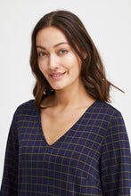 Load image into Gallery viewer, FRANSA<BR>
Blenda Dress<BR>
Navy/Green<BR>