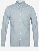 Load image into Gallery viewer, GANT <br>
Classic poplin micro check shirt <br>
Clear sky (427), Forest green (338) <br>