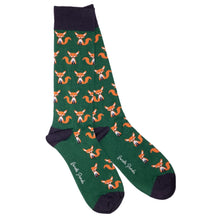 Load image into Gallery viewer, SWOLE PANDA <BR>
Mr. Fox Socks<BR>
Available in Green Colour