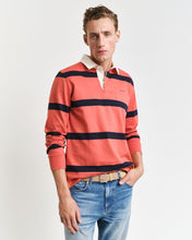 Load image into Gallery viewer, GANT <BR>
Yarn-Dyed Striped Heavy Rugger <BR>
Brick & Black stripe <BR>