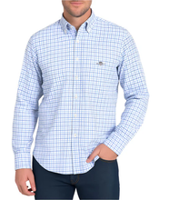 Load image into Gallery viewer, GANT <br>
Classic poplin micro check shirt <br>
Clear sky (427), Forest green (338) <br>