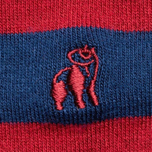 Load image into Gallery viewer, SWOLE PANDA <BR>
Red & Navy striped bamboo socks