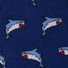 Load image into Gallery viewer, SWOLE PANDA <BR>
Men's Shark Socks<BR>
Blue & Pink