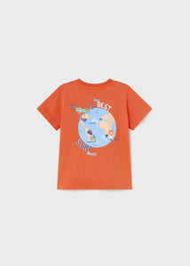 MAYORAL <BR>
Sustainable cotton print T-shirt baby <BR>
Orange <BR>