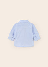 Load image into Gallery viewer, MAYORAL &lt;BR&gt;
Long sleeve shirt with bow tie newborn &lt;BR&gt;
Blue &lt;BR&gt;
