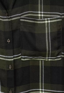 STREET ONE <BR>
Checkered Shirt <BR>
Olive <BR>