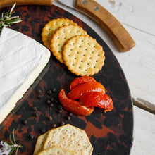 Load image into Gallery viewer, Artesa <BR>
Round Serving Board with Tortoise Shell Resin Finish <BR>
Tortoise Shell <BR>