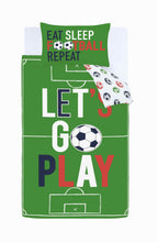 Load image into Gallery viewer, CATHERINE LANSFIELD <BR>
Eat Sleep Footbal Duvet Set<BR>
Green<BR>