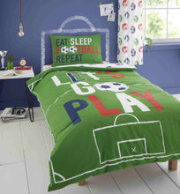 Load image into Gallery viewer, CATHERINE LANSFIELD <BR>
Eat Sleep Footbal Duvet Set<BR>
Green<BR>