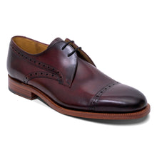Load image into Gallery viewer, BARKER <BR>
Wye - Hand Brushed Leather Lace Shoe <BR>
Burgundy <BR>