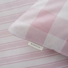 Load image into Gallery viewer, BIANCA CHECK &amp; STRIPE SINGLE DUVET COVER
