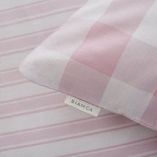 Load image into Gallery viewer, BIANCA CHECK & STRIPE SINGLE DUVET COVER