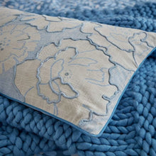 Load image into Gallery viewer, KATIE PIPER <BR>
Be Still Foliage <BR>
Blue <BR>
Duvet Set, Embroidered Cushion <BR>