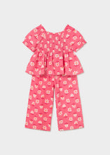 Load image into Gallery viewer, MAYORAL <BR>
2 Piece Girl Print trousers set <BR>
Geranium <BR>
