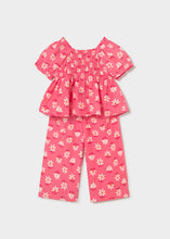 Load image into Gallery viewer, MAYORAL <BR>
2 Piece Girl Print trousers set <BR>
Geranium <BR>

