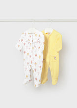 Load image into Gallery viewer, MAYORAL <BR>
Set of 2 Newborn Girl Rompers <BR>
Sunny <BR>
