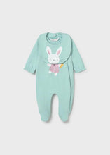 Load image into Gallery viewer, MAYORAL <VR>
Long romper with bib newborn <BR>
Aqua <BR>
