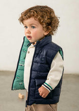 Load image into Gallery viewer, MAYORAL <BR>
Reversible printed baby vest <BR>
Navy/Aqua <BR>
