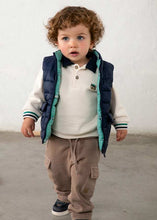 Load image into Gallery viewer, MAYORAL <BR>
Reversible printed baby vest <BR>
Navy/Aqua <BR>
