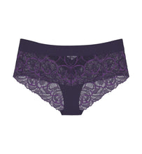 Load image into Gallery viewer, TRIUMPH&lt;BR&gt;
Makeup Illusion Lace Shorty&lt;BR&gt;
Ivory &amp; Purple&lt;BR&gt;
