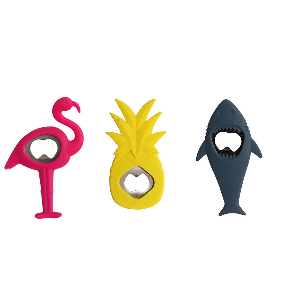 EDDINGTONS <BR>
Novelty Bottle Openers <BR>
Flamingo, Pineapple or Shark <BR>