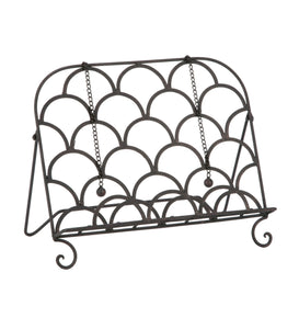 TRIPAR <BR>
Scalloped Cookbook Stand <BR>
Brown <BR>