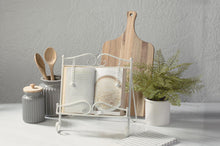 Load image into Gallery viewer, TRIPAR &lt;BR&gt;
Swirl Design Cookbook Stand &lt;BR&gt;
White &lt;BR&gt;
