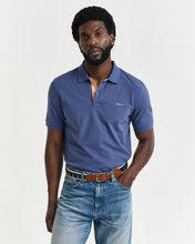 Load image into Gallery viewer, GANT&lt;BR&gt;
Contrast Pique Polo Shirt&lt;BR&gt;
Sage &amp; Dusty Navy &lt;BR&gt;
