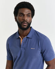 Load image into Gallery viewer, GANT&lt;BR&gt;
Contrast Pique Polo Shirt&lt;BR&gt;
Sage &amp; Dusty Navy &lt;BR&gt;
