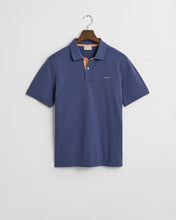 Load image into Gallery viewer, GANT&lt;BR&gt;
Contrast Pique Polo Shirt&lt;BR&gt;
Sage &amp; Dusty Navy &lt;BR&gt;
