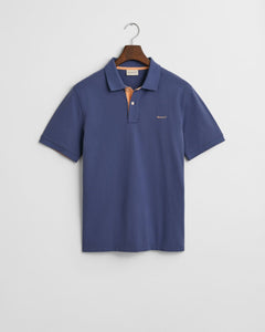 GANT<BR>
Contrast Pique Polo Shirt<BR>
Sage & Dusty Navy <BR>
