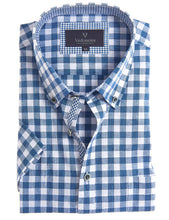 Load image into Gallery viewer, VEDONEIRE&lt;BR&gt;
Short Sleeve Linen Shirt&lt;BR&gt;
Check Multi, Stripe,Beabl, Monbl&lt;BR&gt;
