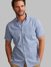 Load image into Gallery viewer, VEDONEIRE&lt;BR&gt;
Short Sleeve Linen Shirt&lt;BR&gt;
Check Multi, Stripe,Beabl, Monbl&lt;BR&gt;
