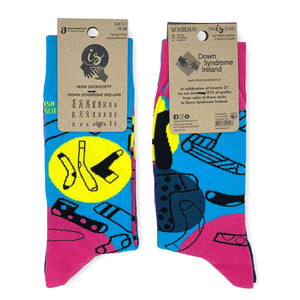 IRISH SOCKSCIETY <BR>
The Socks 21 Mens Sock, in aid of Down Syndrome Ireland<BR>
Multi <BR>