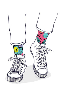 IRISH SOCKSCIETY <BR>
The Socks 21 Mens Sock, in aid of Down Syndrome Ireland<BR>
Multi <BR>